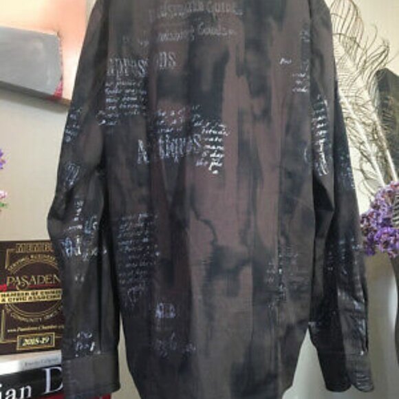 Signum Size L Cotton Script Long Sleeve Shirt - Picture 8 of 12